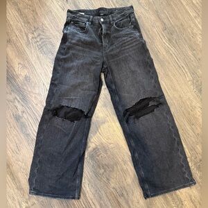 American Eagle Outfitters Drape Stretch Super High-Waisted Baggy Jeans